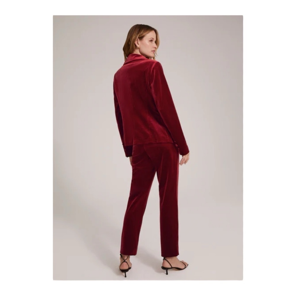 FAVORITE DAUGHTER Amore Velvet Blazer in Maroon NWT - Picture 6 of 11